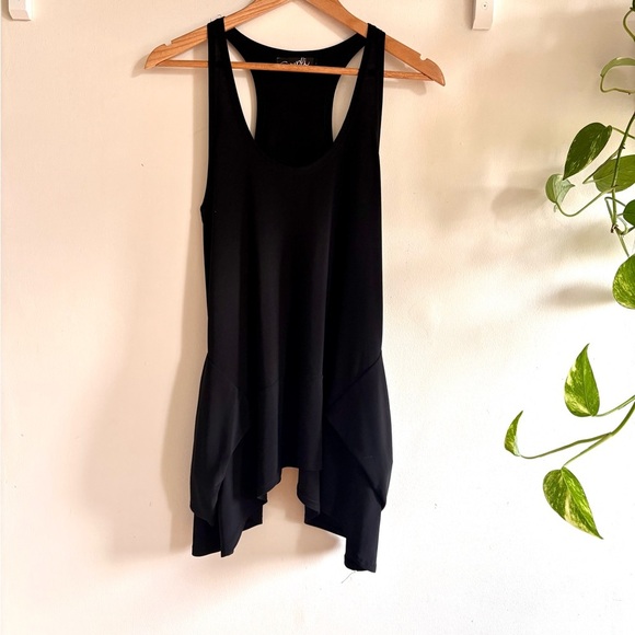 Sympli Black Avant-Garde Asymmetrical Tank Top ( fits S-M) - Picture 2 of 5
